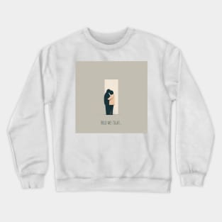 [AI Art] Hold me tight, Minimal Art Style Crewneck Sweatshirt